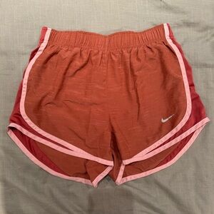 Nike Women's Pink/Peach Dri-Fit Athletic Shorts